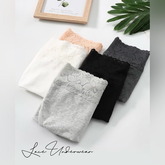 RHYFF Women’s Underwear Panties High Cut Lace Panty Stretch Soft Hipster - NWT - Picture 5 of 10